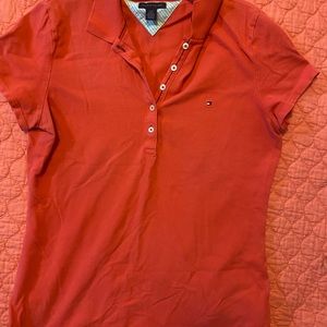 Womens collared tommy hilfigure short sleeve shirt